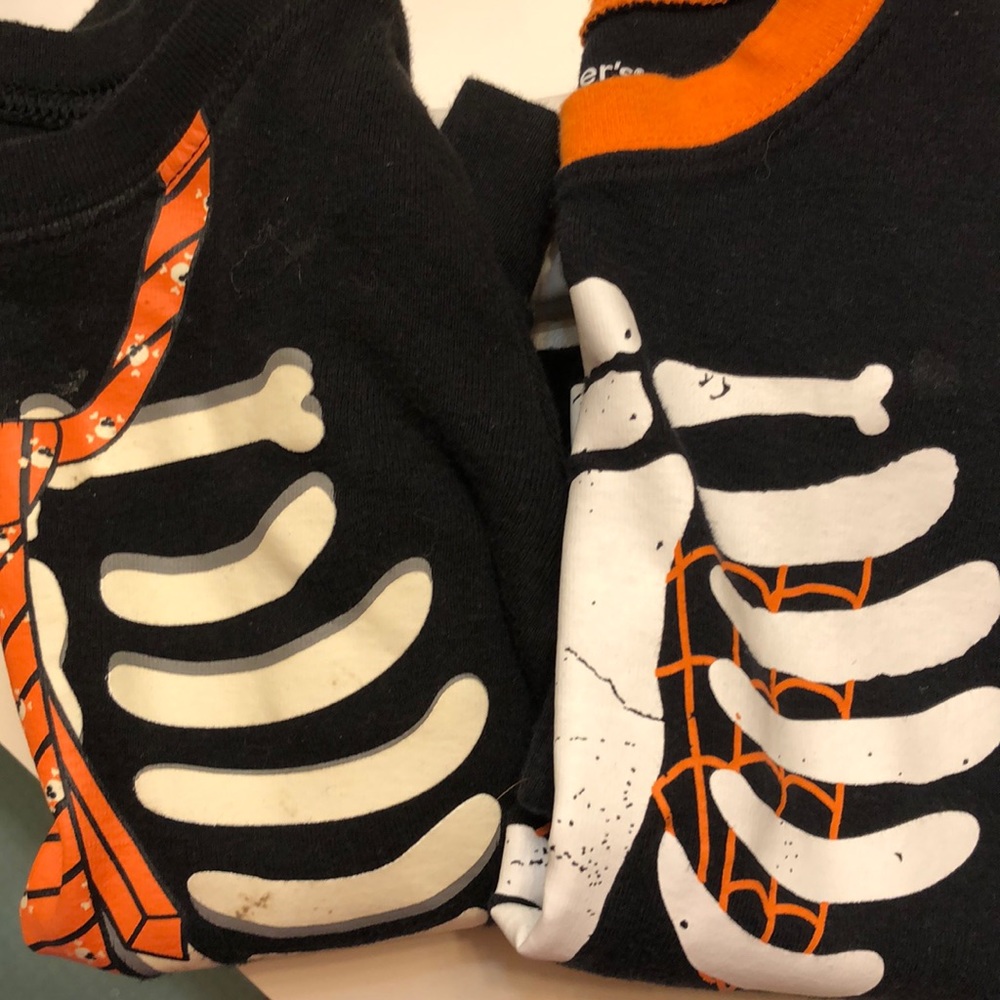 Skeleton glow in the dark shirts